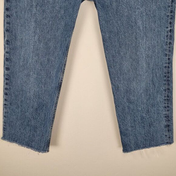 Everlane The Relaxed Straight Fit Organic Cotton Crop Jeans Blue Size 29 Regular - Picture 3 of 13